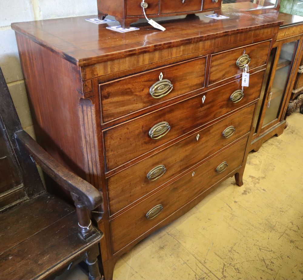 A George IV mahogany chest, W.118cm, D.50cm, H.115cm